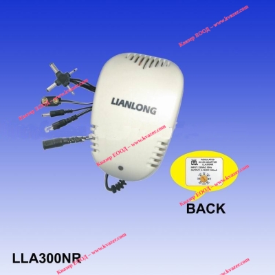 СТАБИЛИЗИРАН АДАПТЕР LLA300NR - 3V, 4.5V, 6V, 7.5V, 9V, 12V