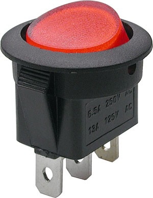 КЛЮЧ IRS-101-8C 250V/6.5A ЧЕРВЕН ВКЛ-ИЗКЛ