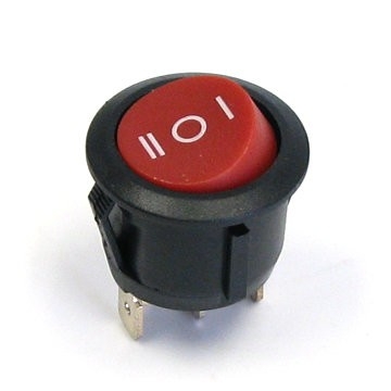 КЛЮЧ RS-103-8C6 ON-OFF-ON 250V/6.5A ЧЕРВЕН