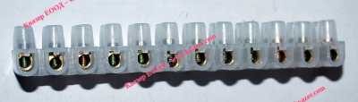 КЛЕМА ПЛАСТМАСОВА TBS-3A  (PE) U-тип  12пол