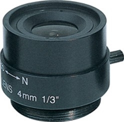 EVD0416F Обектив 1/3“ CCTV 4.0 mm, F2.0, CS mount, Fixed Iris Lens