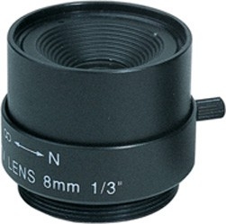 EVD0816F Обектив 1/3“ CCTV 8.0 mm, F2.0, CS mount, Fixed Iris Lens