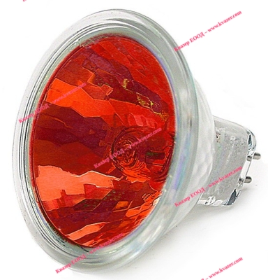 ХАЛОГЕННА ЛАМПА MR16 50W/12V ЧЕРВЕНА