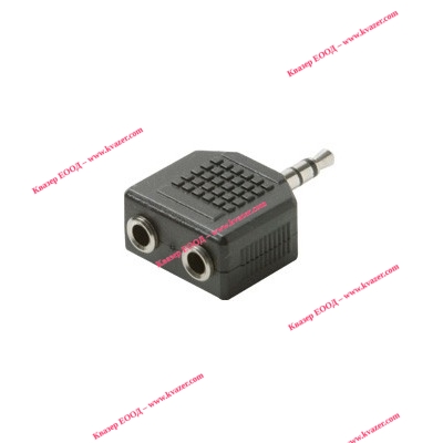 ПРЕХОДНИК 3.5mm мъжки стерео жак - 2 х 3.5mm женски стерео жака A-3134