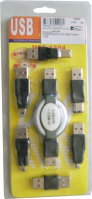 УНИВЕРСАЛЕН USB КАБЕЛ 6 части Кабел с преходници USB KIT 6 in 1