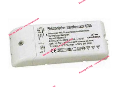 ЕЛЕКТРОНЕН ТРАНСФОРМАТОР SET60LT 60W/за лампи