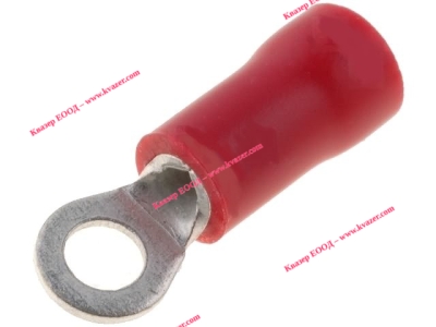 ST-080/R Кабелна обувка за кримпване изолирана M3, ф: 3,2mm, 0,5-1mm2, изолирана, червен
