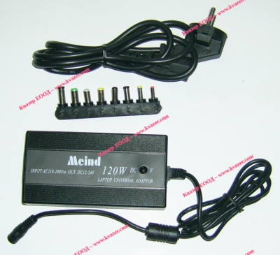 Универсален AC/DC автомобилен адаптер за лаптоп с USB изход