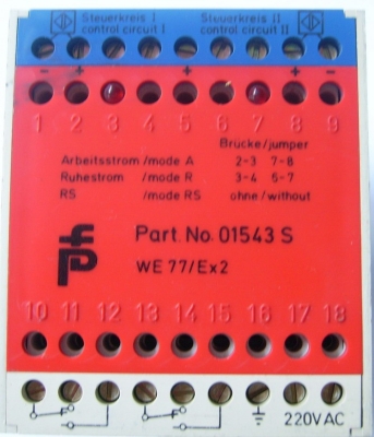 WE 77/ Ex-2 230V Isolated Switch Amplifier - NAMUR - 2-channel