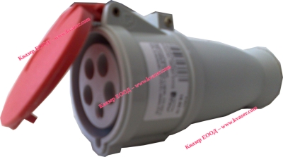 CEE-гнездов куплунг с капак, 230/400 V/ 32A, 5-полюсен (3P+N+E) червен IP44