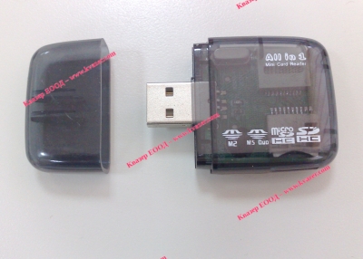 USB мини четец на карти SD, T-FLASH, MS, M2