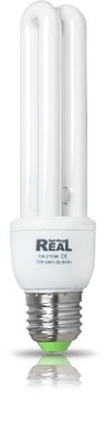 Енергоспестяваща луминесцентна лампа Real 15W E27 2700К 2U 12мм 8000ч.