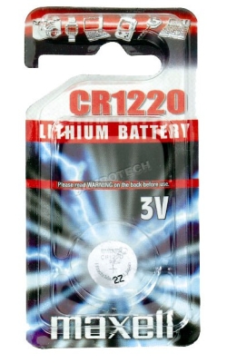 Бутонна батерия литиева CR1220 3V MAXELL