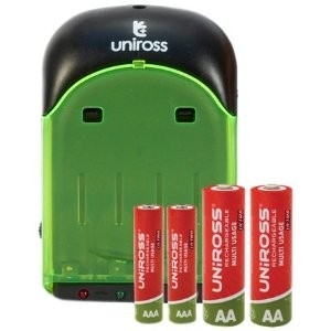 Зарядно у-во NOMAD Charger +2AA 2100mAh + 2*AAA 800mAh UNIROSS