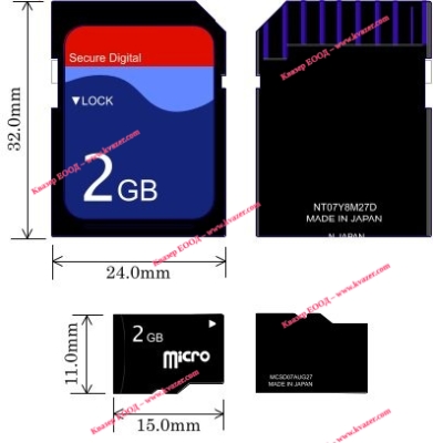 micro SD Card (SDHC) 2GB с SD адаптер