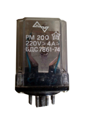 РЕЛЕ РМ200 БОБИНА 220VAC 50Hz, 220V/4A С 3 ПРЕВКЛЮЧВАЩИ КОНТАКТА