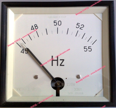 Честотомер 45 - 55 Hz, аналогов панелен 120x120mm