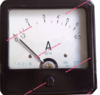 Амперметър 0-6,5VAC 50Hz Э377 аналогов панелен 120x120mm