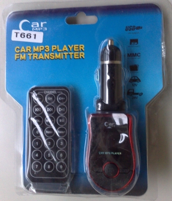 MP3 player за кола с FM-трансмитер и ДУ "T661"