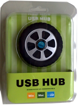USB хъб 4-портов кръгъл