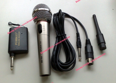 МИКРОФОН PUNRKEY PK-508, безжичен с 1бр приемник