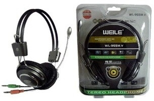 Динамични стерео-слушалки с микрофон WEILE WL-955M.V MV