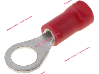 ST-082/R Кабелна обувка за кримпване, M5, ф5,3mm, 0,5-1mm2, изолирана, червена