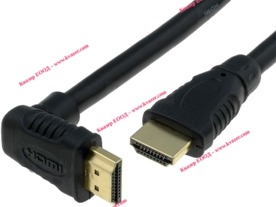 HDMI-558-02.5 Кабел HDMI 1.3, HDMI щепсел, HDMI ъглов щепсел 90°