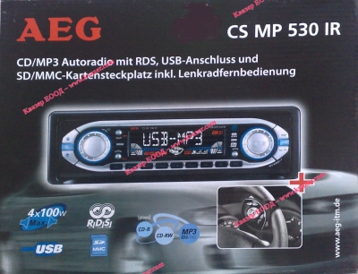CD/MP3 плейър за кола AEG CS MP 530 IR с RDS радио + дистанционно управление на волана