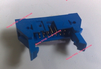 IDC Съединител DIN41612,тип В, мъжки, прав, 14PIN, 2.54mm, със заключващ лост