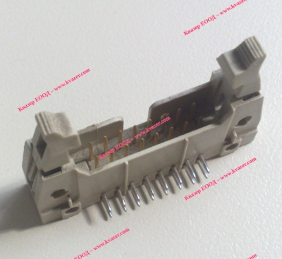 ITT Съединител DIN41612,тип В, мъжки, ъглови, 16PIN, 2.54mm, със заключващ лост