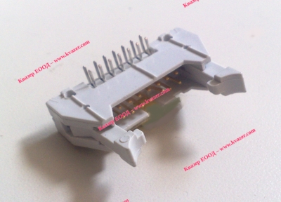 IDC Съединител DIN41612,тип В, мъжки, ъглови, 14PIN, 2.54mm, със заключващ лост