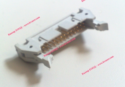 IDC Съединител DIN41612,тип В, мъжки, прав, 26PIN, 2.54mm, със заключващ лост