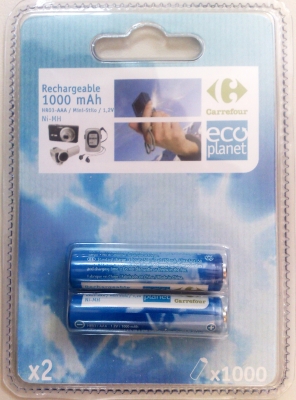 Акумулаторни батерии R03 AAA 1.2V 1000mAh NiMH 2бр.
