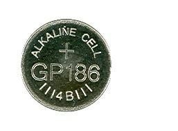 Бутонна микроалкална батерия GP186/301/386/AG12/LR43 1.5V 1бр.