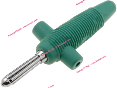 Банан щекер мъжки, BUELA300KGN зелен 4 mm, 30A, 60VDC