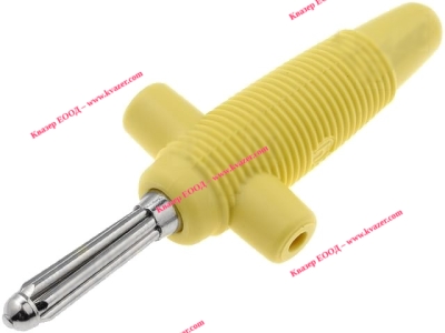 Банан щекер мъжки, BUELA300KGE жълт 4 mm, 30A, 60VDC