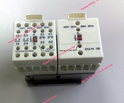 КОНТАКТОР ПРЕВКЛЮЧВАЩ 2НЗ+2НО С 2 БОБИНИ 220VAC НА TELEMECANIQUE