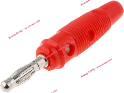 Банан щекер мъжки, BC-025/R червен, 4 mm, 10A, 60VDC