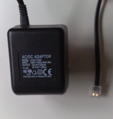 ЗАХРАНВАЩ АДАПТЕР 8VDC/250mA 6.5VAC/95mA за телефон