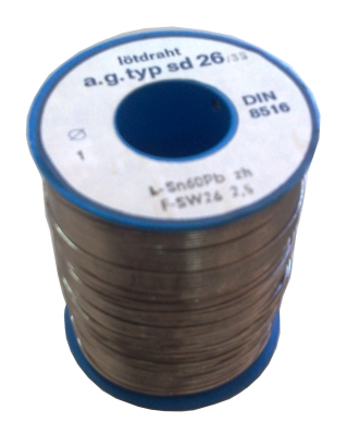 ТИНОЛ Sn60Pb40, ф1mm, 1kg. F-SW26 2.5% /Alpha grillo