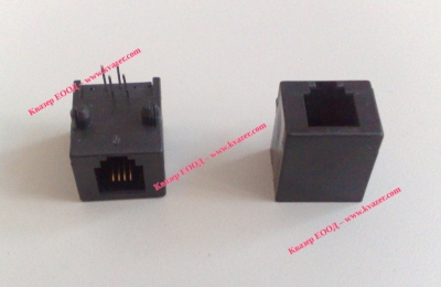 RJ11GK - съединител RJ11, гнездо, 4PIN, ъглови THT