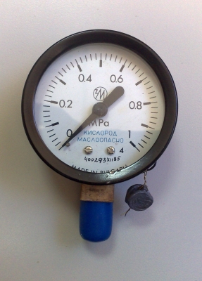 Манометър 0-1MPa ф60
