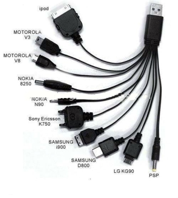 УНИВЕРСАЛЕН USB КАБЕЛ МНОЖЕСТВО GSM ТЕЛЕФОНИ, 10 в 1