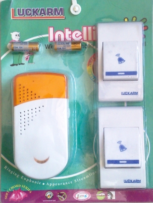 Звънец безжичен с два бутона, батерия, LUCKARM 5603