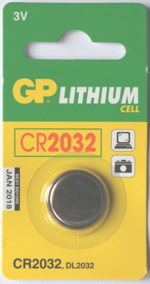 Бутонна батерия литиева CR2032 3V GP