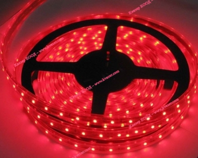 Червена светодиодна лента, smd3528-60LED/m (4.8W/m) водоустойчива IP67