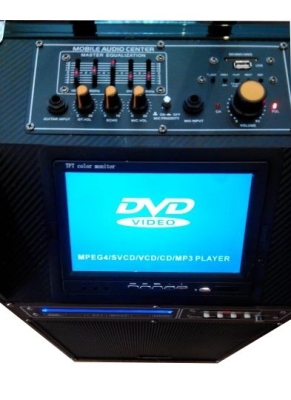Активна преносима караоке система TV-10 с DVD, 7" дисплей, два микрофона