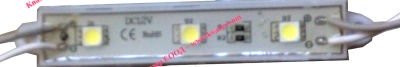 Светодиоден модул 3 LED, 0.45W, 12VDC студено бял