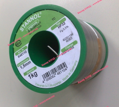 ТИНОЛ безоловен тип HF32 S-Sn99Cu1 FG3.5%, ф1.5mm, 1kg/STANNOL